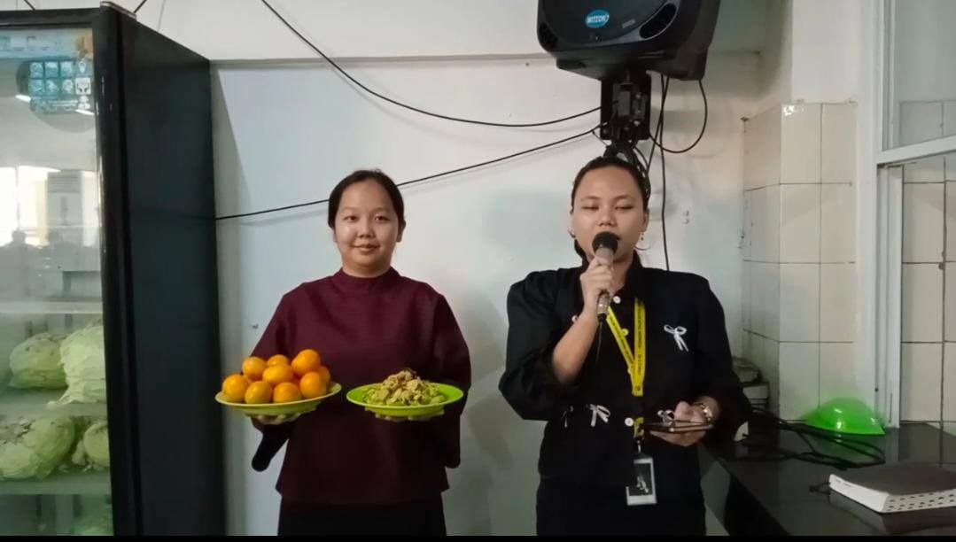 Rabu, 14 Mei 2025 (45 kg daging fillet paha ayam dimasak rica-rica dan 5 keranjang buah jeruk) dari:WBI Gracia Blugreen