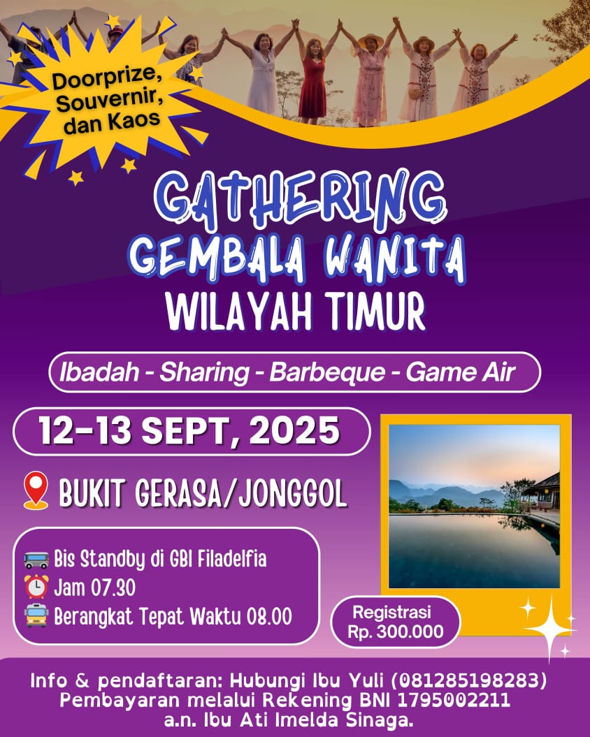 Gathering Gembala Wanita WBI Wilayah Timur: “You’re Not Alone”