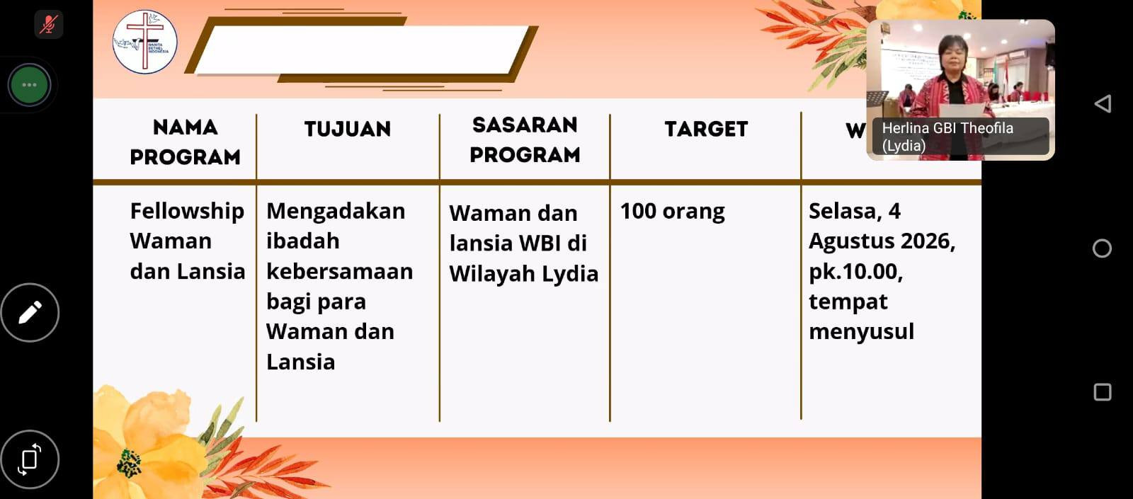 Rakerda Lydia Jakarta Barat