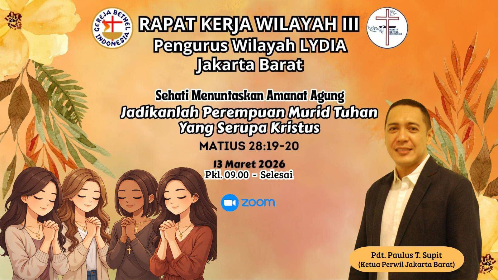 Rapat Kerja Wilayah III Pengurus Wilayah Wanita GBI Jakarta Barat Lydia