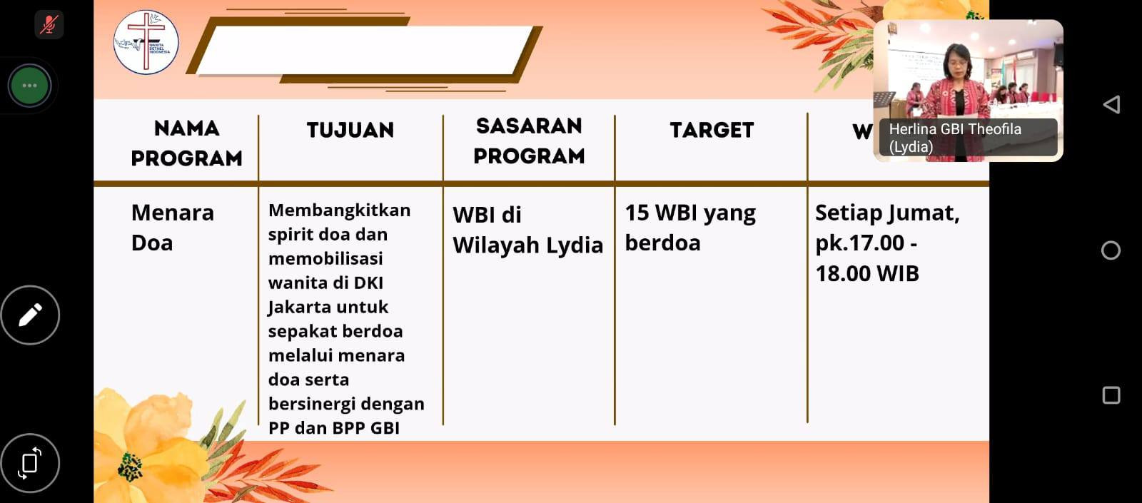 Rakerda Lydia Jakarta Barat