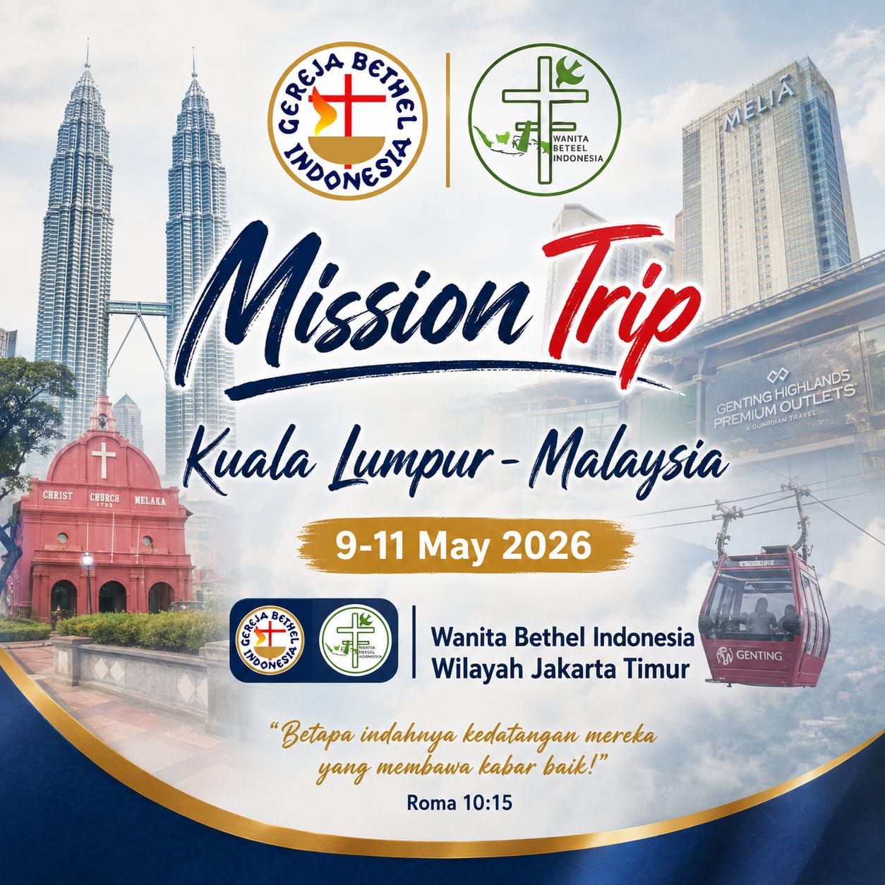 Pengurus Wanita Wilayah Timur – Ester Laksanakan Mission Trip ke Malaysia